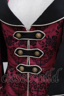 画像5: metamorphose / ハートダマスクジレ風ジャンパースカート サイズ1 ボルドー H-26-04-08-004-ME-OP-NS-ZH