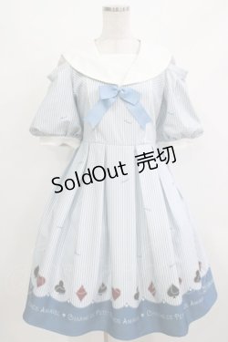 画像1: Amavel / Cartes a Jouerオープンショルダーワンピース Free サックス H-26-04-08-005-CA-OP-NS-ZH