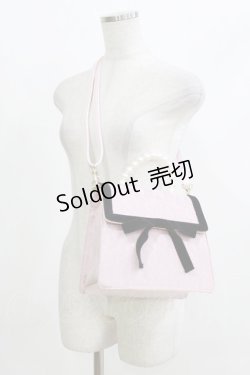 画像1: HONEY SALON / パールハンドルレースバッグ  ピンク H-26-04-08-055-EL-BG-NS-ZH