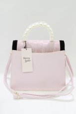 画像3: HONEY SALON / パールハンドルレースバッグ  ピンク H-26-04-08-055-EL-BG-NS-ZH (3)