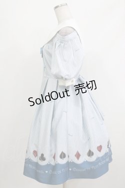 画像2: Amavel / Cartes a Jouerオープンショルダーワンピース Free サックス H-26-04-08-005-CA-OP-NS-ZH