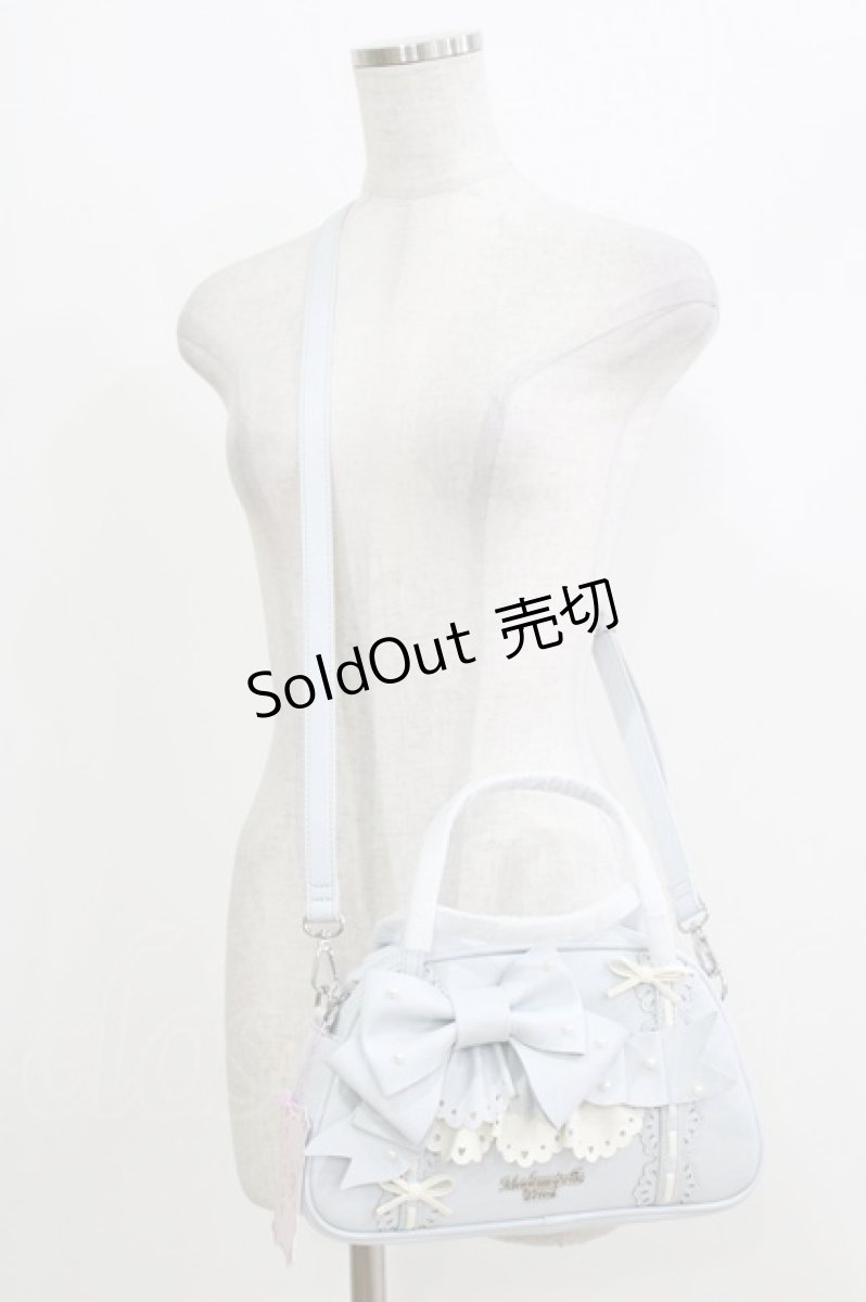 画像1: Mademoiselle Pearl（海外ロリータブランド） / パールリボンショルダーバッグ  サックス H-26-04-08-057-PU-BG-NS-ZH (1)