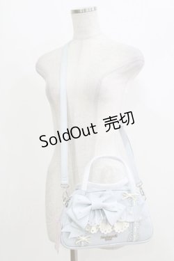 画像1: Mademoiselle Pearl（海外ロリータブランド） / パールリボンショルダーバッグ  サックス H-26-04-08-057-PU-BG-NS-ZH