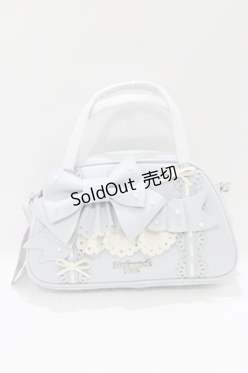 画像2: Mademoiselle Pearl（海外ロリータブランド） / パールリボンショルダーバッグ  サックス H-26-04-08-057-PU-BG-NS-ZH (2)