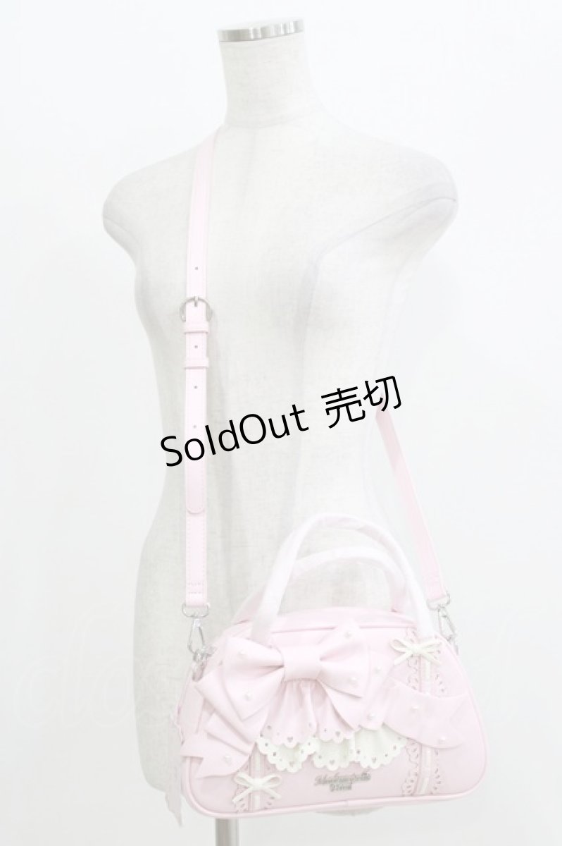 画像1: Mademoiselle Pearl（海外ロリータブランド） / パールリボンショルダーバッグ  ピンク H-26-04-08-058-PU-BG-NS-ZH (1)