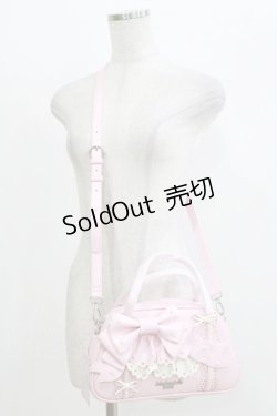 画像1: Mademoiselle Pearl（海外ロリータブランド） / パールリボンショルダーバッグ  ピンク H-26-04-08-058-PU-BG-NS-ZH