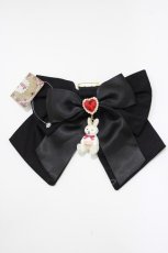 画像1: Amavel / Fluffy Jewels Bunnyリボンブローチ  ブラック H-26-04-08-064-CA-AC-NS-ZH (1)