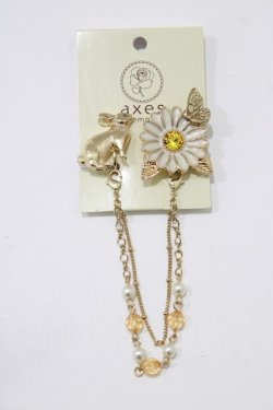 画像1: axes femme / 春の花園マルチクリップ  ゴールド H-26-04-08-067-AX-AC-NS-ZH
