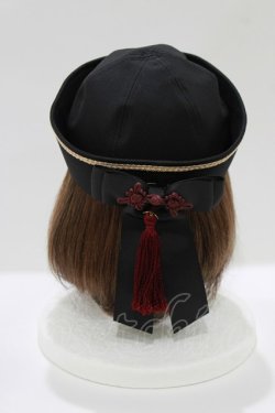 画像2: Amavel / キョンシーチャイナハット  ブラック H-26-04-08-071-CA-AC-NS-ZH