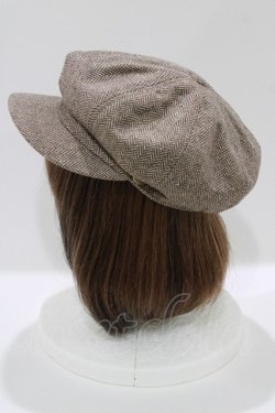 画像2: Fi.n.t  / ノベルティチェック柄キャスケット  ブラウン H-26-04-08-072-LO-AC-NS-ZH