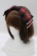 画像1: Angelic Pretty / Fancyタータンチェックカチューシャ  ネイビー H-26-04-08-084-AP-AC-NS-ZH (1)