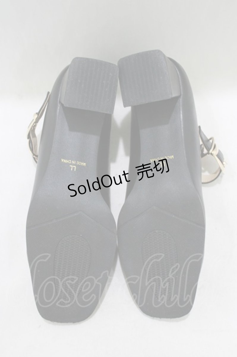 画像4: an another angelus / ワンストラップスクエアトゥパンプス LL/25.5cm~26cm ブラック H-26-04-08-085-CA-SH-NS-ZH (4)