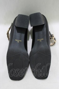 画像4: an another angelus / ワンストラップスクエアトゥパンプス LL/25.5cm~26cm ブラック H-26-04-08-085-CA-SH-NS-ZH