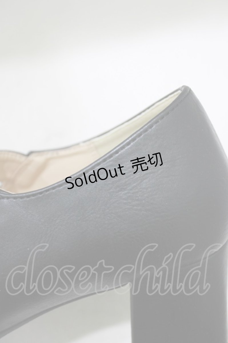 画像5: an another angelus / ワンストラップスクエアトゥパンプス LL/25.5cm~26cm ブラック H-26-04-08-085-CA-SH-NS-ZH (5)