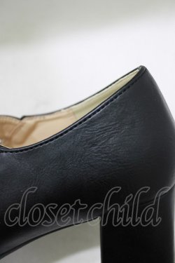 画像5: an another angelus / ワンストラップスクエアトゥパンプス LL/25.5cm~26cm ブラック H-26-04-08-085-CA-SH-NS-ZH
