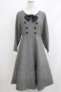 an another angelus / クレリックダブルカラータイ付きワンピース Free GRAY H-26-04-08-010-CA-OP-NS-ZH
