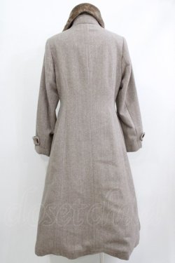 画像3: an another angelus / ファー衿付きヘリンボーンコート Free MOCHABROWN H-26-04-08-013-CA-CO-NS-ZH