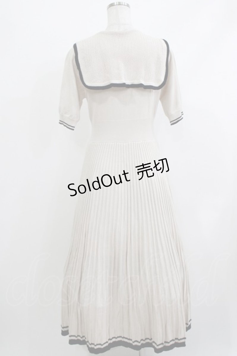 画像3: an another angelus / レースアップセーラーニットワンピース Free IVORY/NAVY H-26-04-08-014-CA-OP-NS-ZH (3)