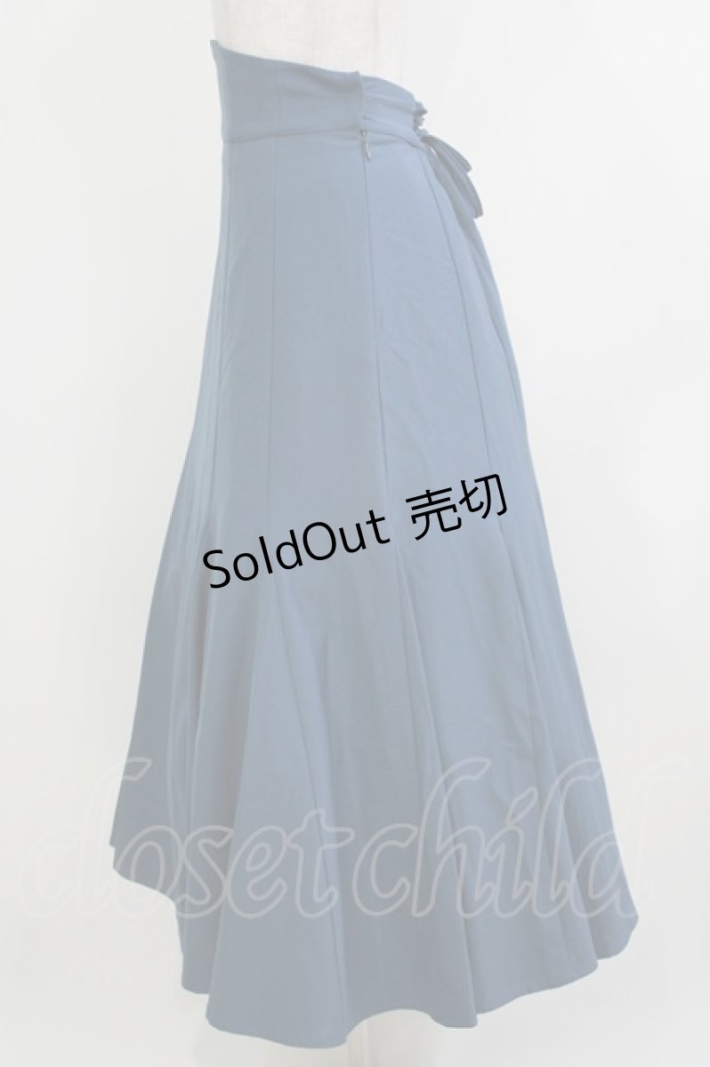 画像2: an another angelus / バックレースアップナローフレアースカート Free BLUE H-26-04-08-018-CA-SK-NS-ZH (2)