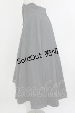 画像2: an another angelus / ハイウエストスカラップフレアースカート Free BLACK H-26-04-08-019-CA-SK-NS-ZH