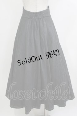 画像3: an another angelus / ハイウエストスカラップフレアースカート Free BLACK H-26-04-08-019-CA-SK-NS-ZH