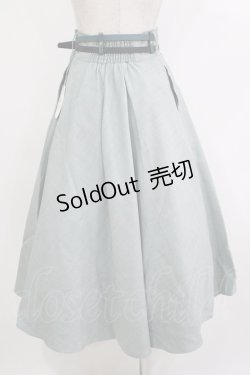 画像3: an another angelus / ダブルベルトサマーツイードフレアースカート Free BLUE GREEN H-26-04-08-020-CA-SK-NS-ZH