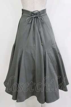 画像3: an another angelus / バックレースアップトライアングルフレアースカート Free GREEN H-26-04-08-022-CA-SK-NS-ZH