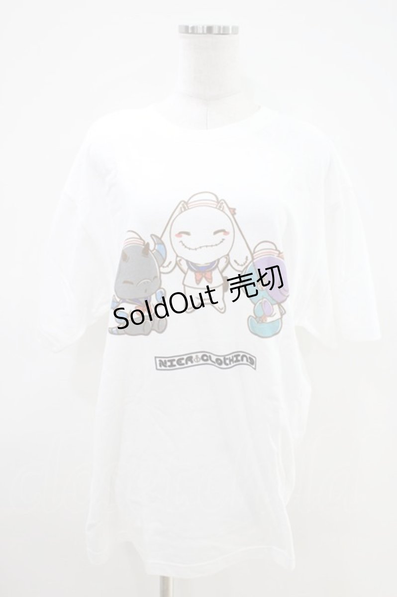 画像1: NieR Clothing / プリント半袖CUTSEW XL 白 H-26-04-09-1001-PU-TO-AK-ZH (1)