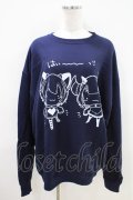 NieR Clothing / プリントSWEAT  XL 紺 H-26-04-09-1005-PU-TO-AK-ZH