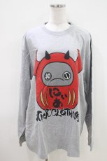 画像1: NieR Clothing / プリントLONG CUTSEW XL グレー H-26-04-09-1007-PU-TO-AK-ZH (1)
