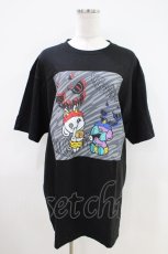 画像1: NieR Clothing / プリント半袖CUTSEW XL 黒 H-26-04-09-1008-PU-TO-AK-ZH (1)
