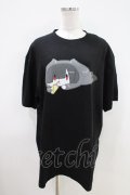 NieR Clothing / プリント半袖CUTSEW XL 黒 H-26-04-09-1009-PU-TO-AK-ZH