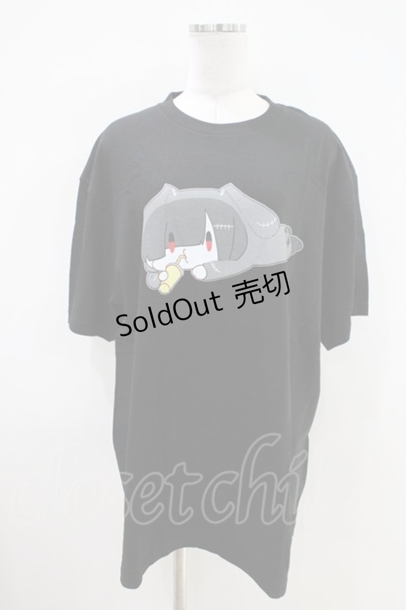 画像1: NieR Clothing / プリント半袖CUTSEW XL 黒 H-26-04-09-1009-PU-TO-AK-ZH (1)