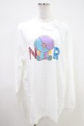 NieR Clothing / プリントLONG CUTSEW L 白 H-26-04-09-1010-PU-TO-AK-ZH