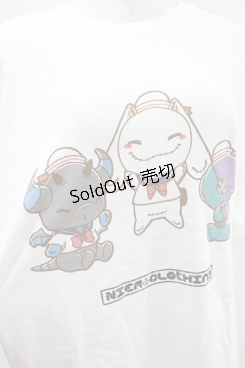 画像3: NieR Clothing / プリント半袖CUTSEW XL 白 H-26-04-09-1001-PU-TO-AK-ZH (3)