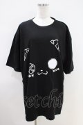 NieR Clothing / プリント半袖CUTSEW XL 黒 H-26-04-09-1013-PU-TO-AK-ZH