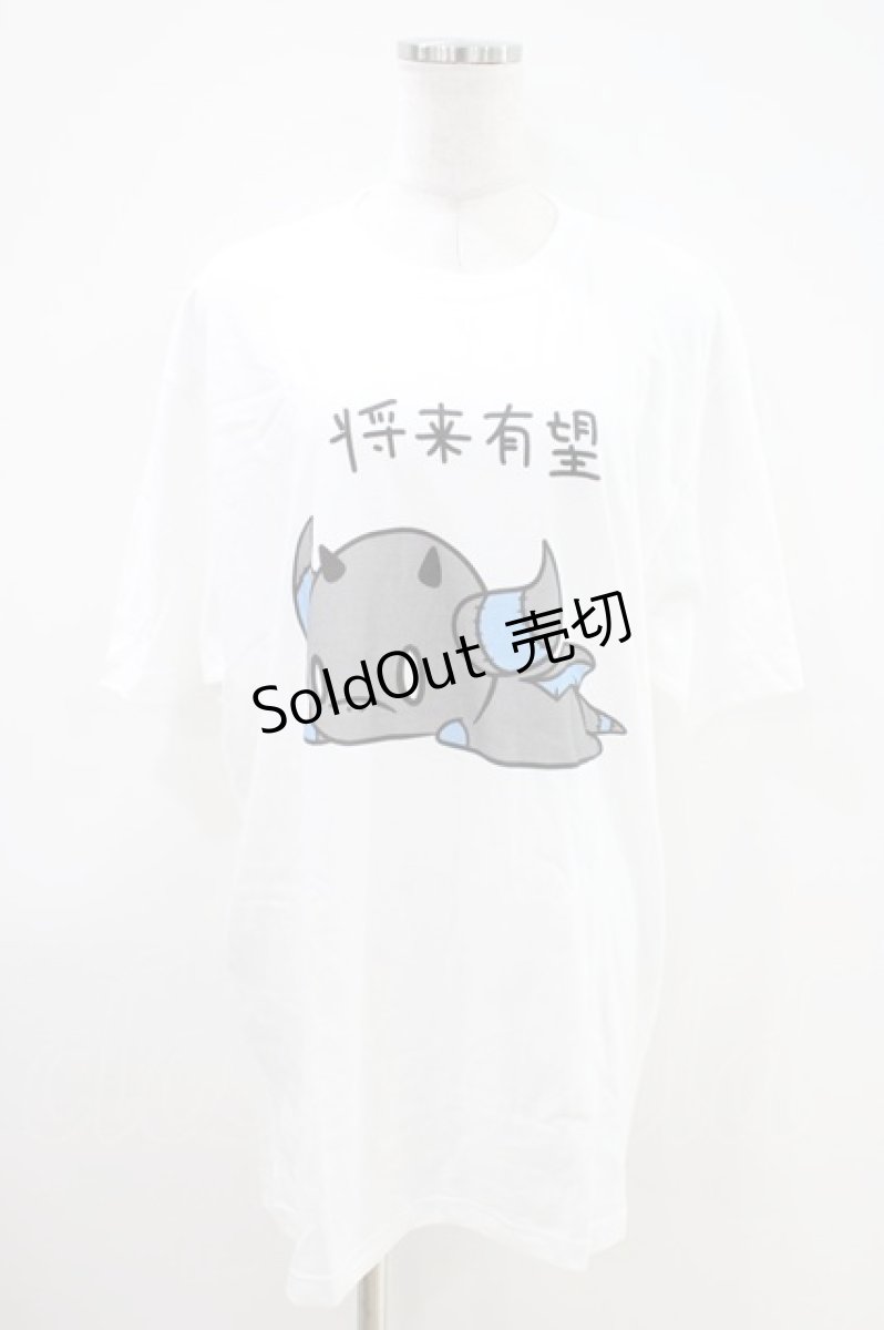 画像1: NieR Clothing / プリント半袖CUTSEW XL 白 H-26-04-09-1002-PU-TO-AK-ZH (1)