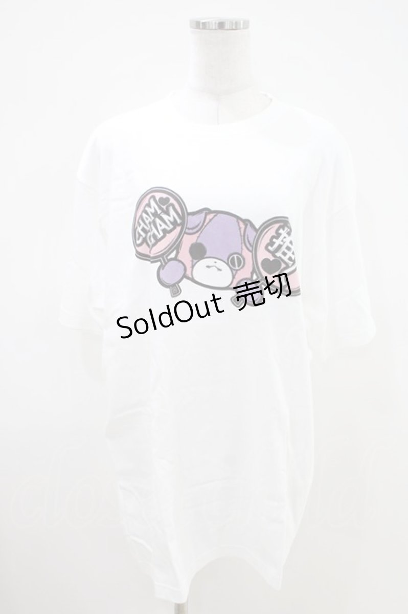画像1: NieR Clothing / プリント半袖CUTSEW XL 白 H-26-04-09-1015-PU-TO-AK-ZH (1)