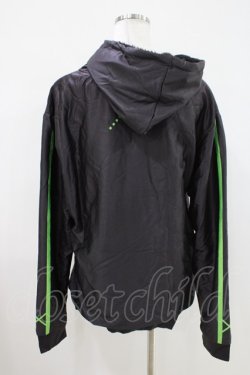 画像2: NieR Clothing / 防寒裏起毛パーカー F 黒×緑 H-26-04-09-1024-PU-TO-AK-ZH