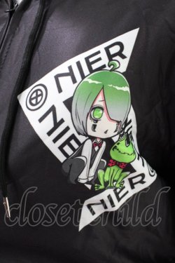画像3: NieR Clothing / 防寒裏起毛パーカー F 黒×緑 H-26-04-09-1024-PU-TO-AK-ZH