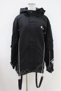 NieR Clothing / フード付きボタンジャケット F 黒 H-26-04-09-1026-PU-JA-AK-ZH