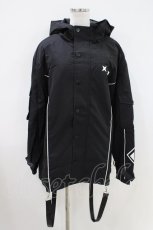 画像1: NieR Clothing / フード付きボタンジャケット F 黒 H-26-04-09-1026-PU-JA-AK-ZH (1)