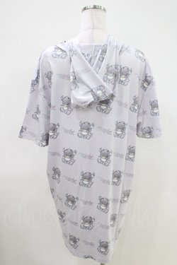 画像2: NieR Clothing / 総柄半袖プルパーカー F グレー H-26-04-09-1003-PU-TO-AK-ZH