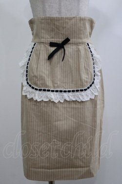 画像1: MILK / スザンナスカート  ミルクティーストライプ H-26-04-09-009-ML-SK-KB-ZH