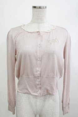 画像1: MILK / パールボタンフリルカーディガン  ピンク H-26-04-09-012-ML-TO-KB-ZH