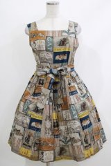 Jane Marple / Old Catポスタースクエアドレス  ネイビー H-26-04-10-001-JM-OP-KB-ZH