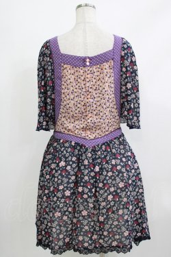 画像3: Candy Stripper / フラワーパッチワンピース  ネイビー H-26-04-10-024-PU-OP-KB-ZH