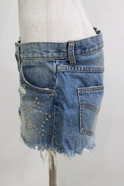 画像2: Candy Stripper / DAMAGE SHORT DENIM PANTS  ブルー H-26-04-10-029-PU-PA-KB-ZH