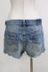 画像3: Candy Stripper / DAMAGE SHORT DENIM PANTS  ブルー H-26-04-10-029-PU-PA-KB-ZH (3)