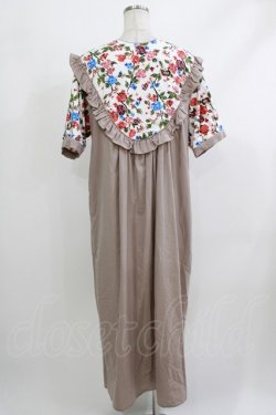 画像3: merry jenny / フラワー切替ワンピース  モカ H-26-04-10-032-LO-OP-KB-ZH